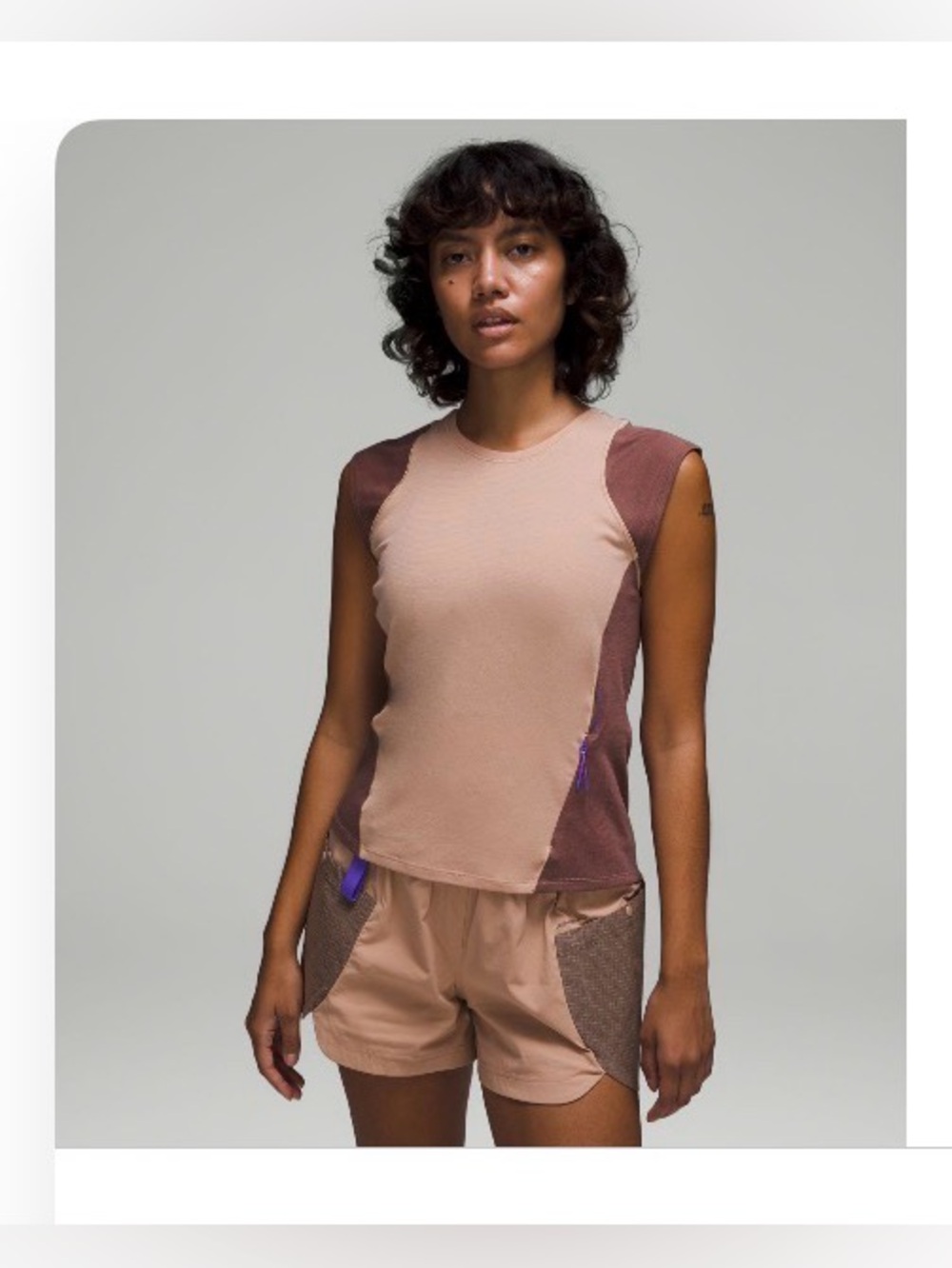 Lululemon Cap Sleeve Hiking Tank in Pink Clay Size 8 - Picture 9 of 11